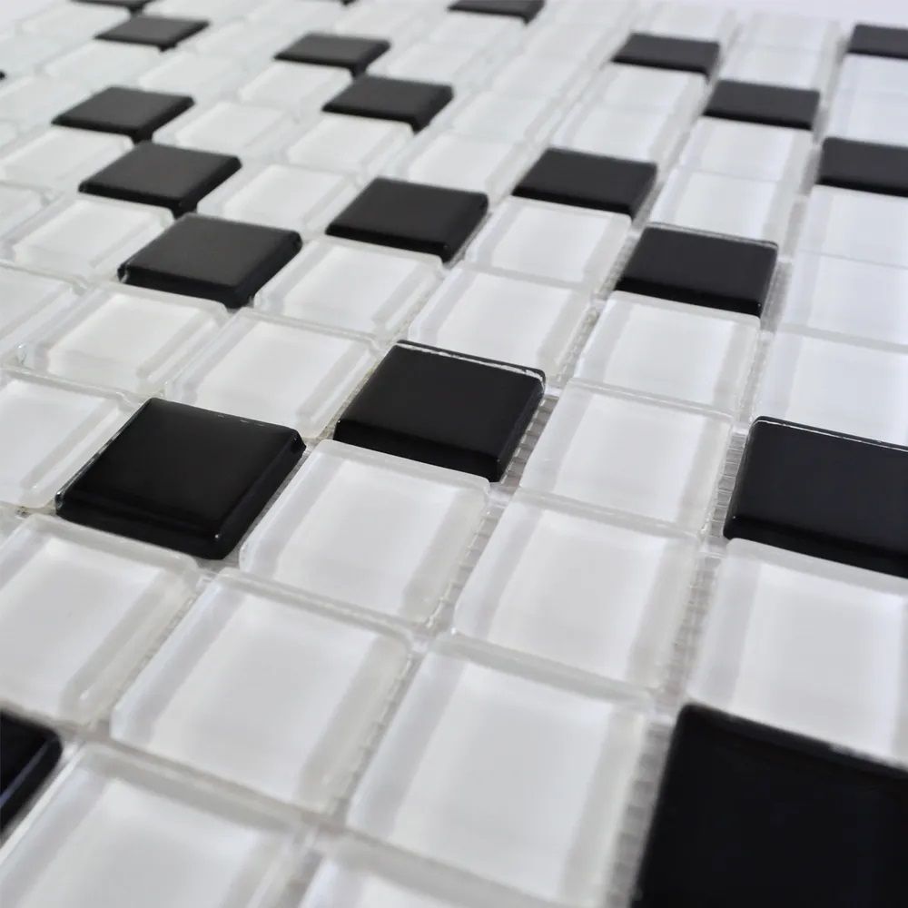 Мозаика Glassy СТ121/200  30х30 см  черно-белая 0,27 м2