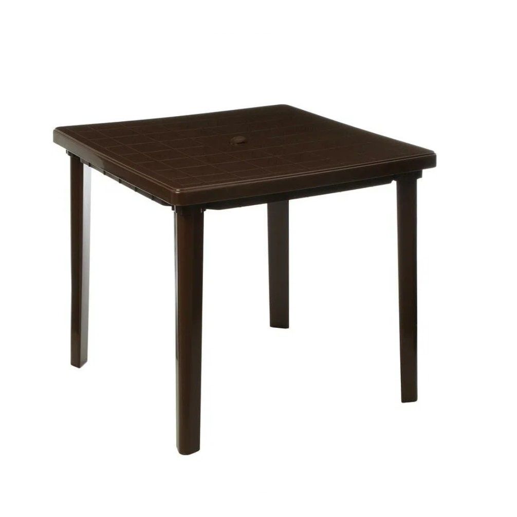 Стол пластик квадратный 800х800х740 мм коричневый