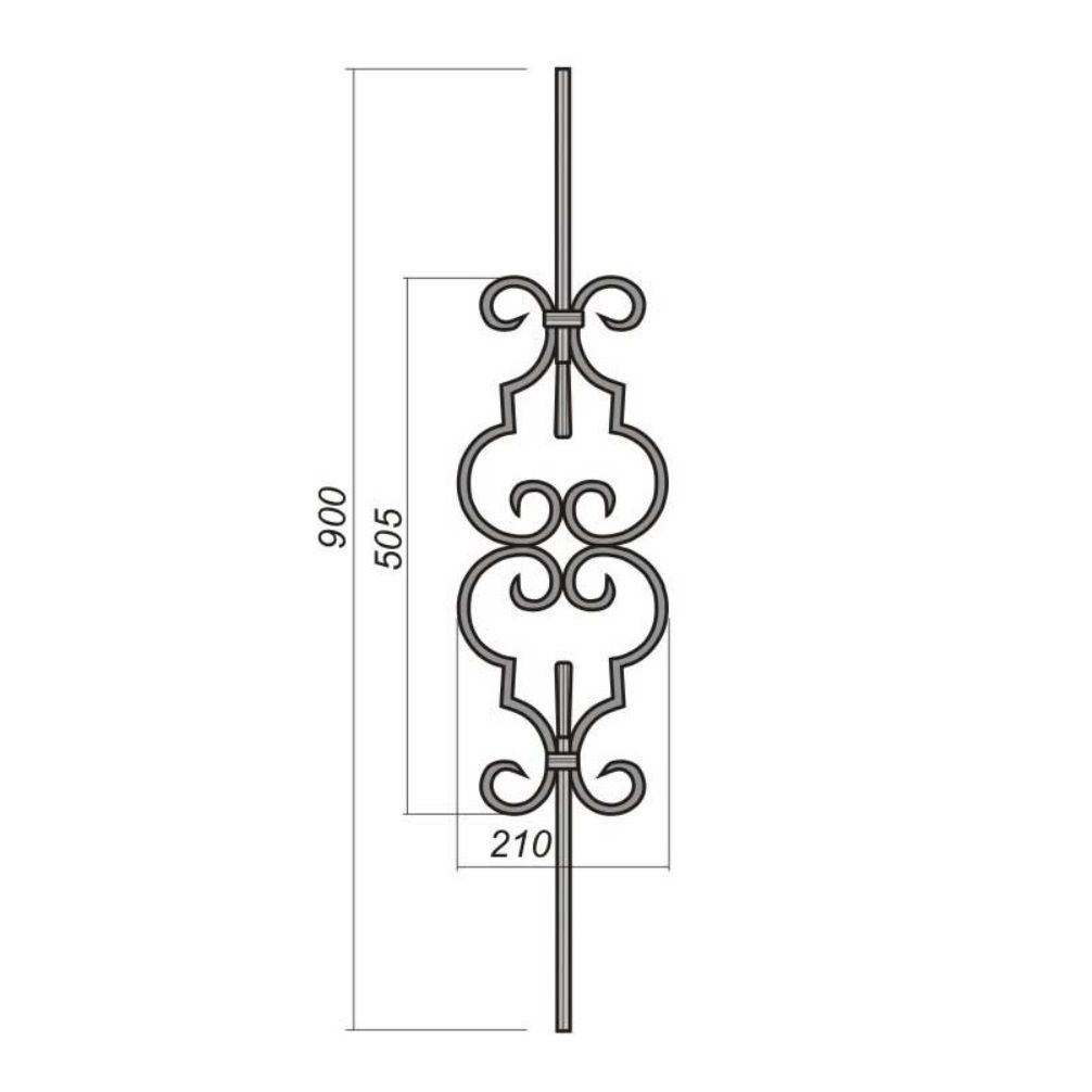 Балясина 12х210х900 мм арт.13/4