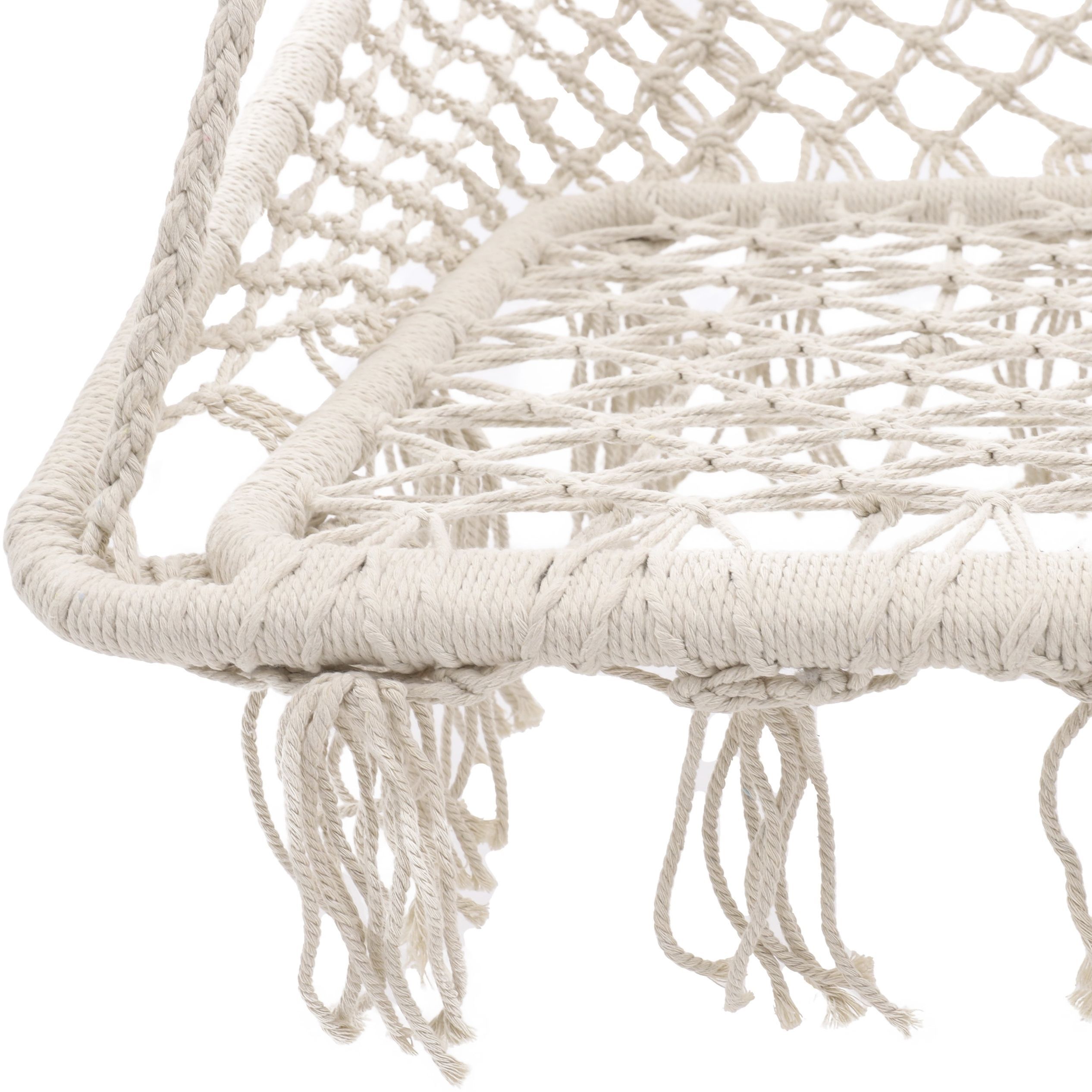 Качели подвесные плетеные Nolita 600х1100/500х580 мм до 110 кг бежевые 10922-7414