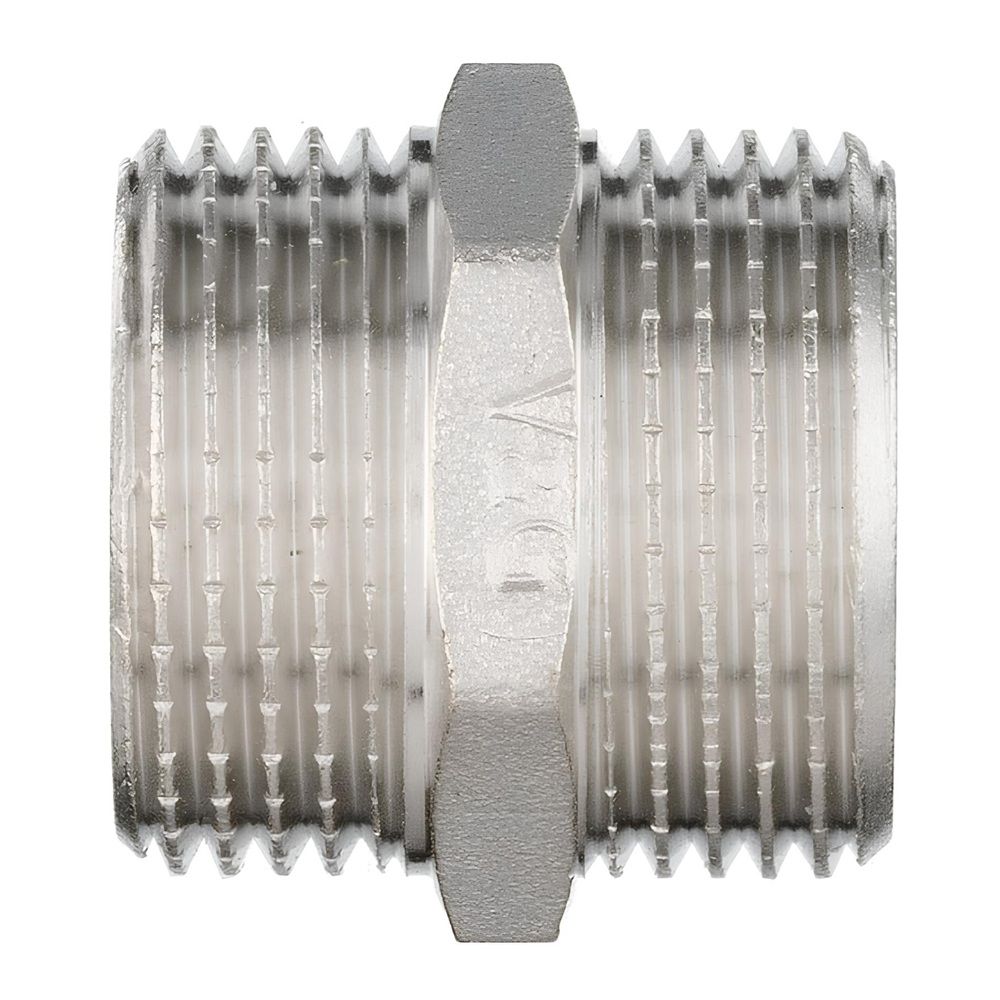 Ниппель латунь никель 3/4" НР