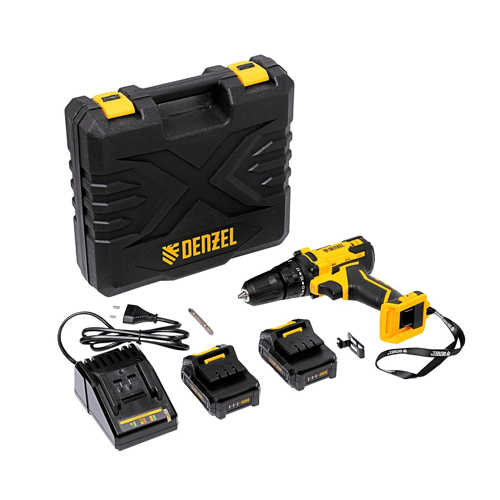 Дрель-шуруповерт аккумуляторная Denzel CDL-12-02BM 12В 2х2Ач 20 Нм кейс