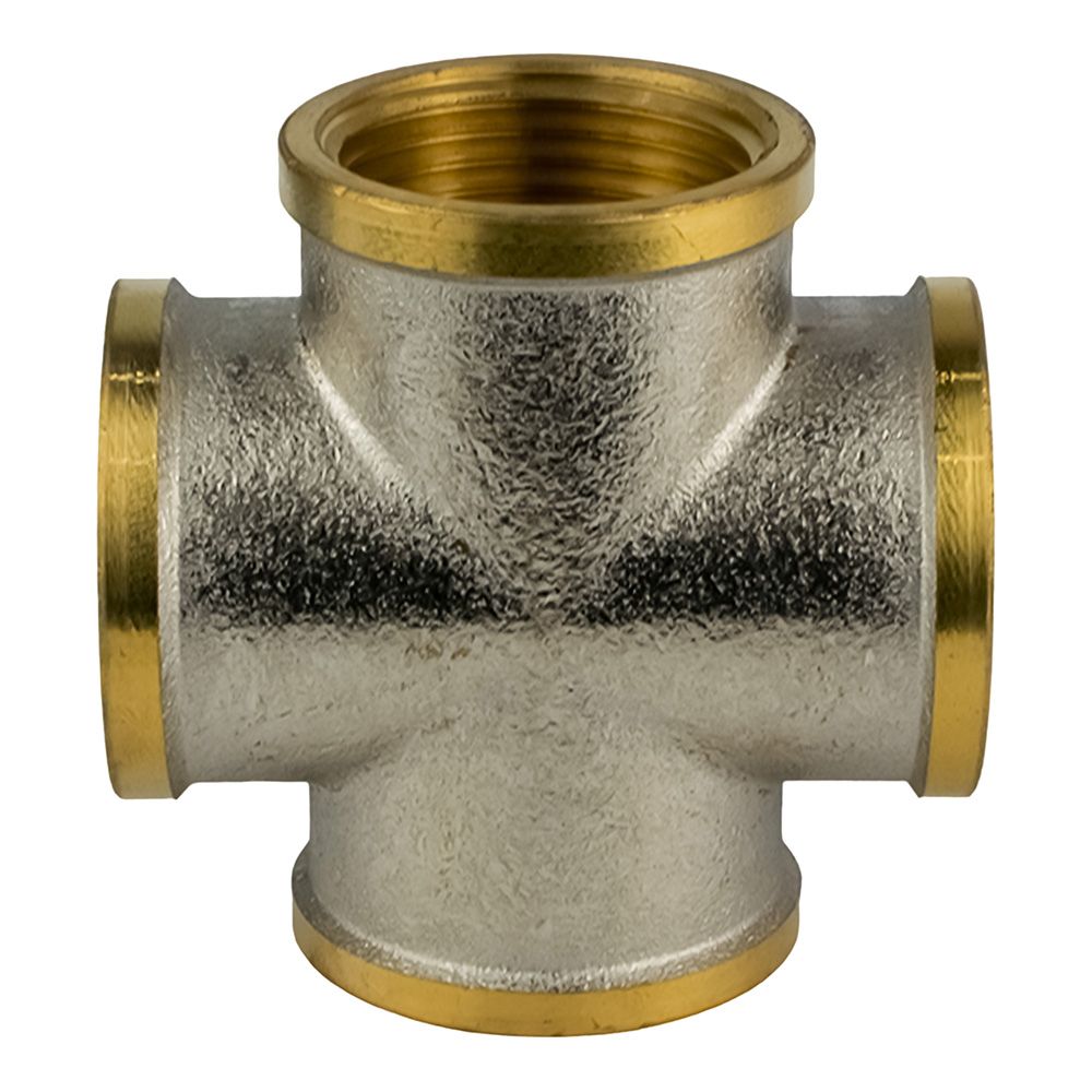 Крестовина латунь никель 1" ВР Faro 5672 STC