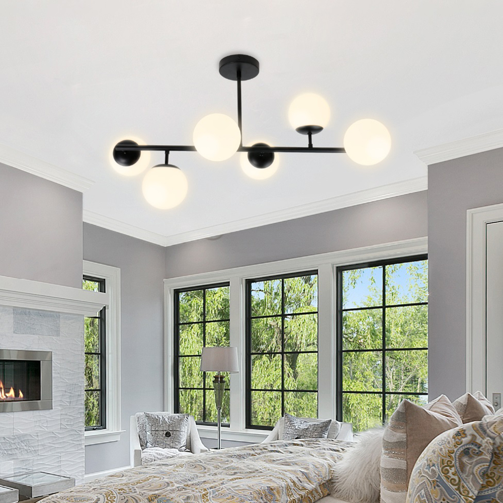 Люстра потолочная In Home Aurora Luna-6G9-BL 6х50Вт G9 77х77х34,3 см черный