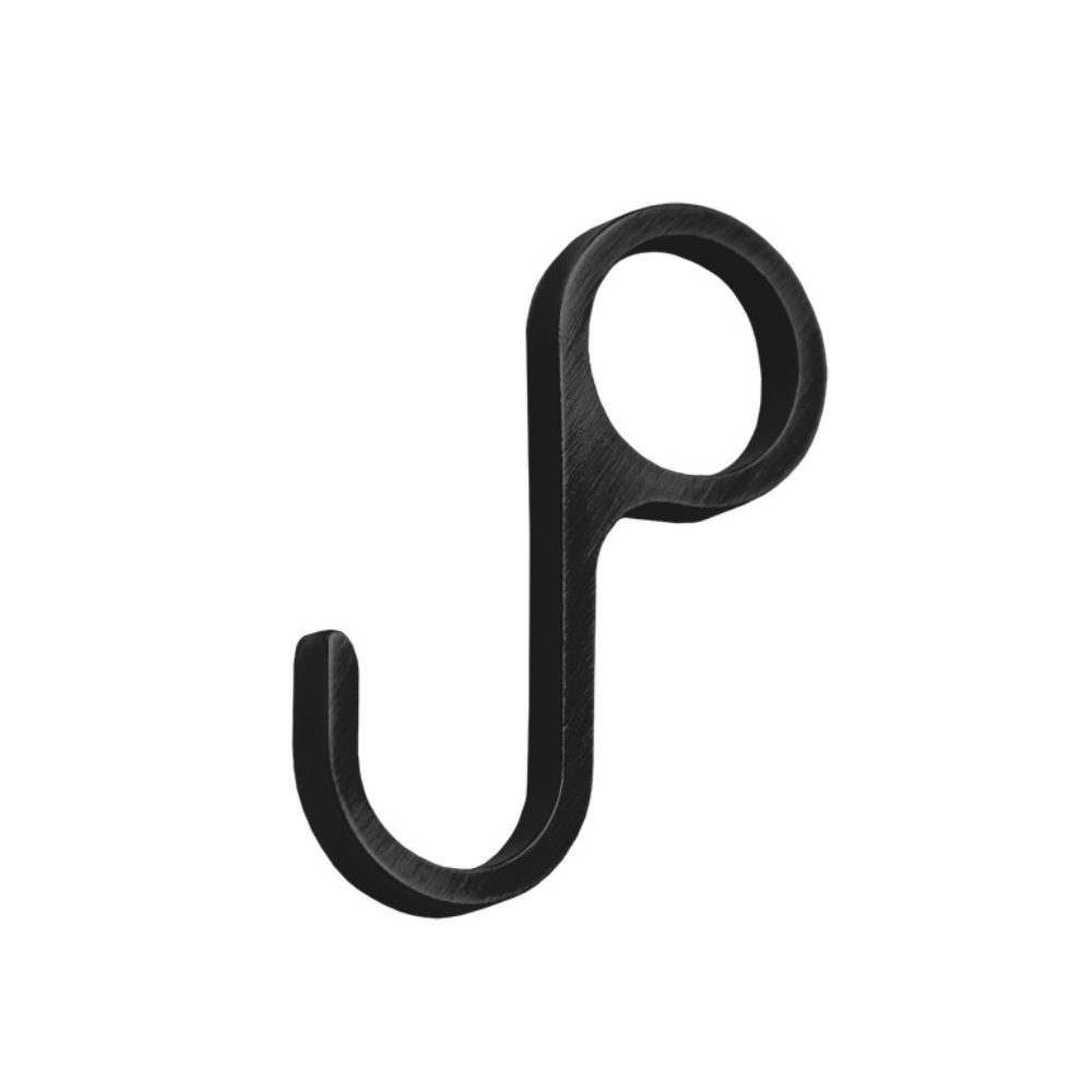 Крючок на рейлинг несъемный черный матовый