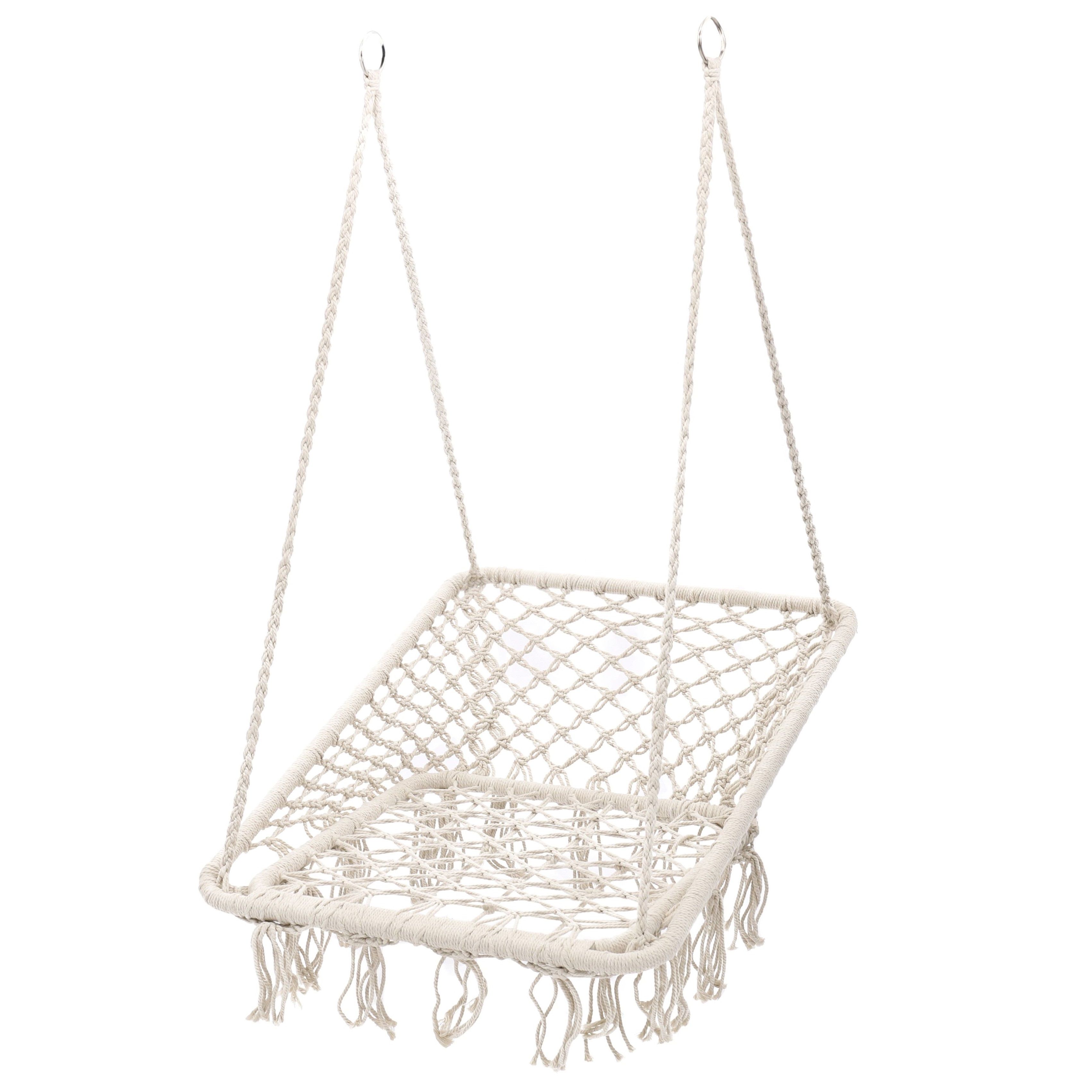 Качели подвесные плетеные Nolita 600х1100/500х580 мм до 110 кг бежевые 10922-7414