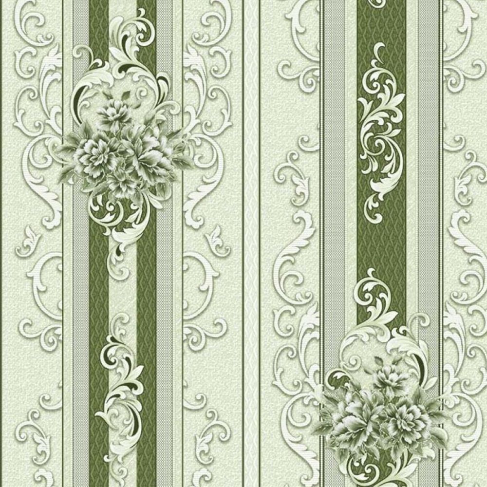 Обои бумажные Саратовские С11 Елисей-Н 04 П266 DECOLOR0,53х10,05 м зеленый
