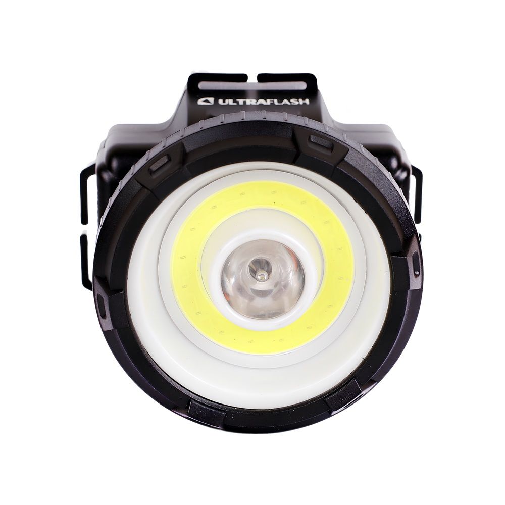 Фонарь налобный Ultraflash LED5368 1,2Вт (аккум 4V 0,5Ah, LED+COB, 160Лм, 2 режима, USB, з/у)