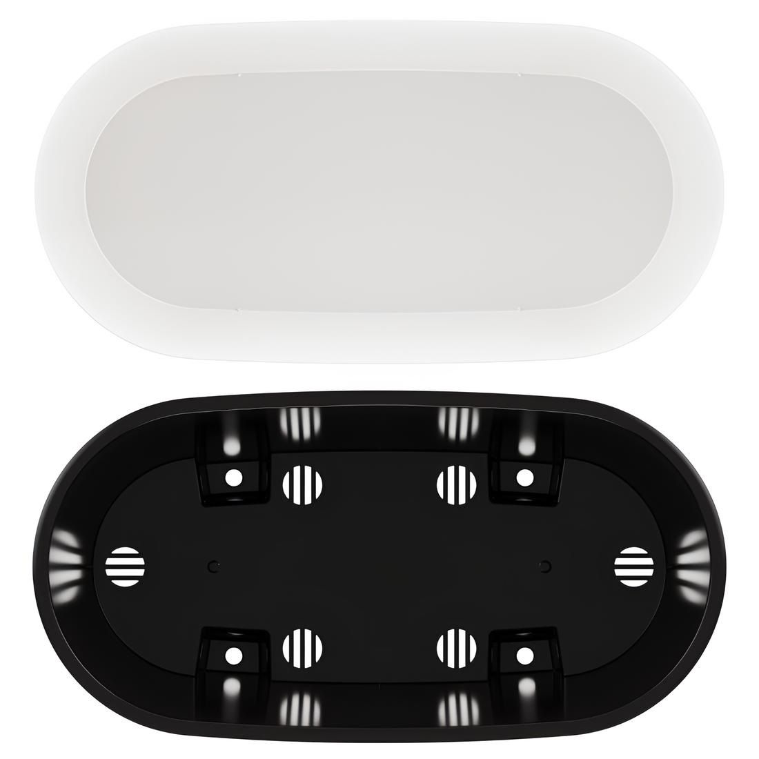 Горшок цветочный Лея белый 4 л овальный двойной с автополивом