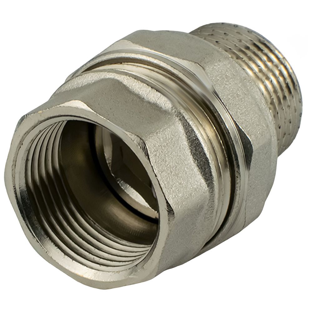 Соединитель американка латунь никель 3/4" ВР/НР