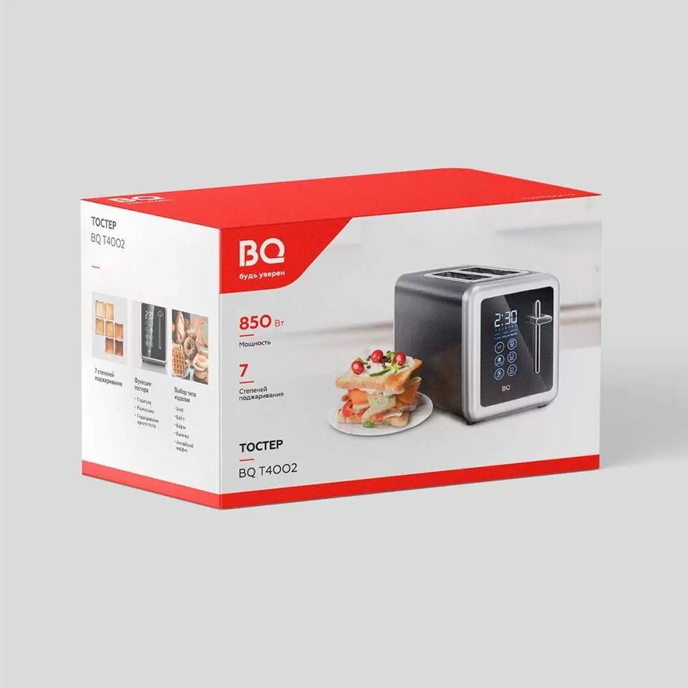 Тостер BQ T4002 850 Вт черно-серый