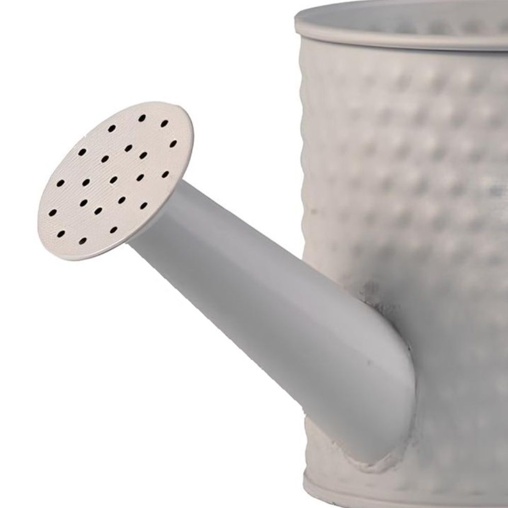 Кашпо Лейка металлическое белое 10х10х10 см