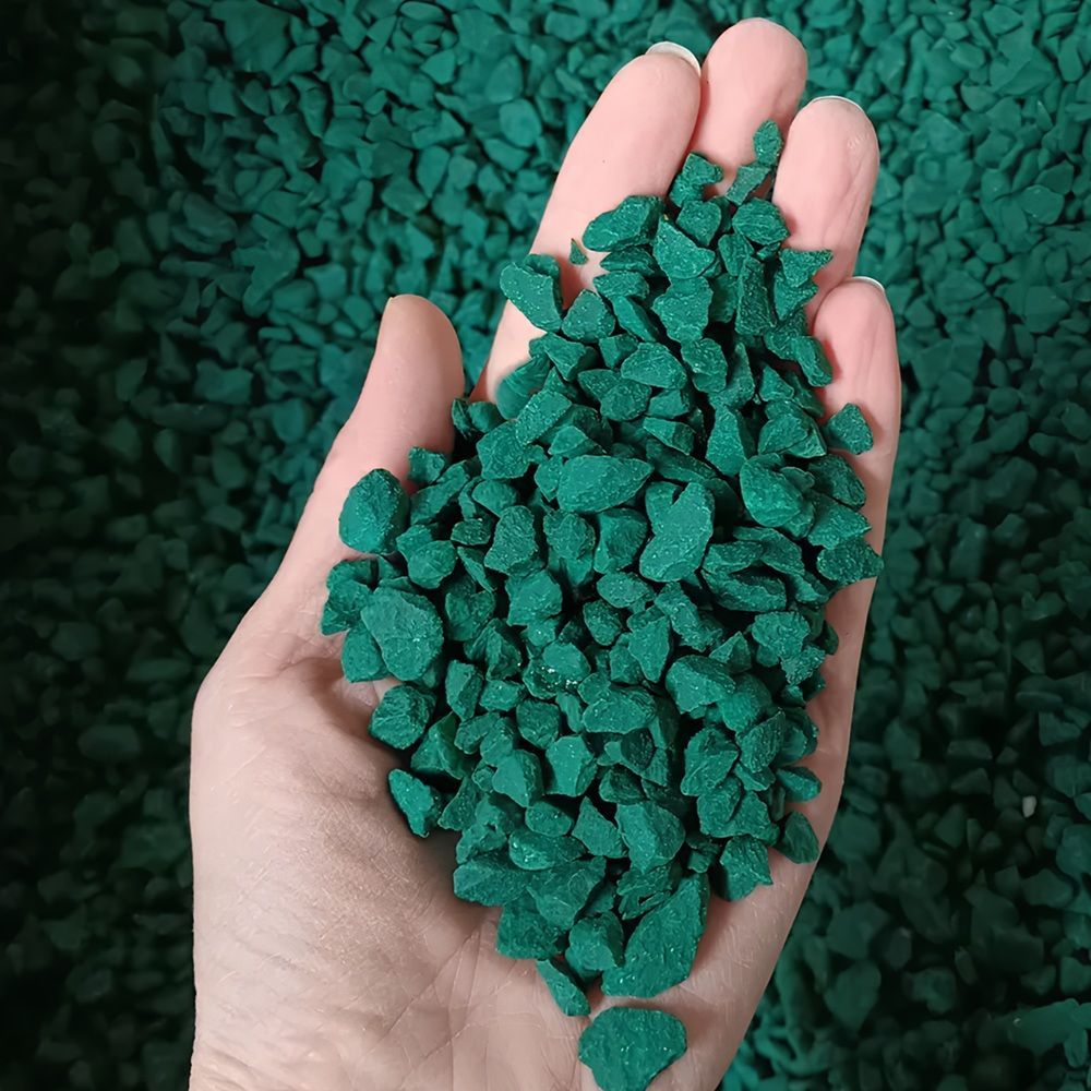 Крошка мраморная зеленая 10 кг фракция 5-10 мм