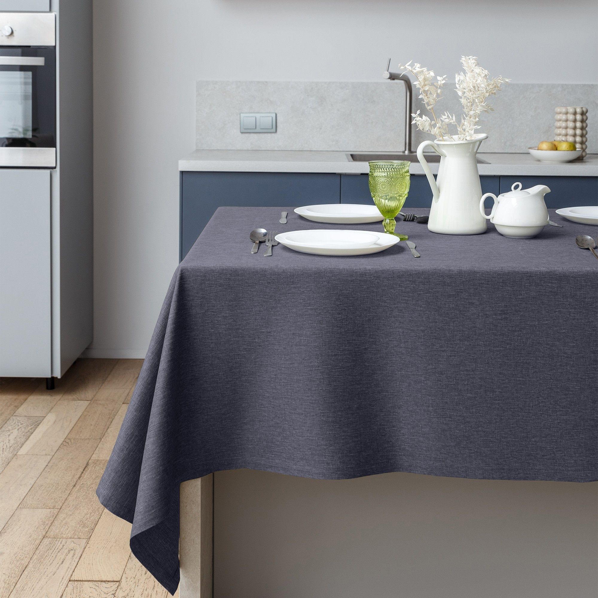 Скатерть рогожка ВН ДТ172 165х200 см Индиго 70