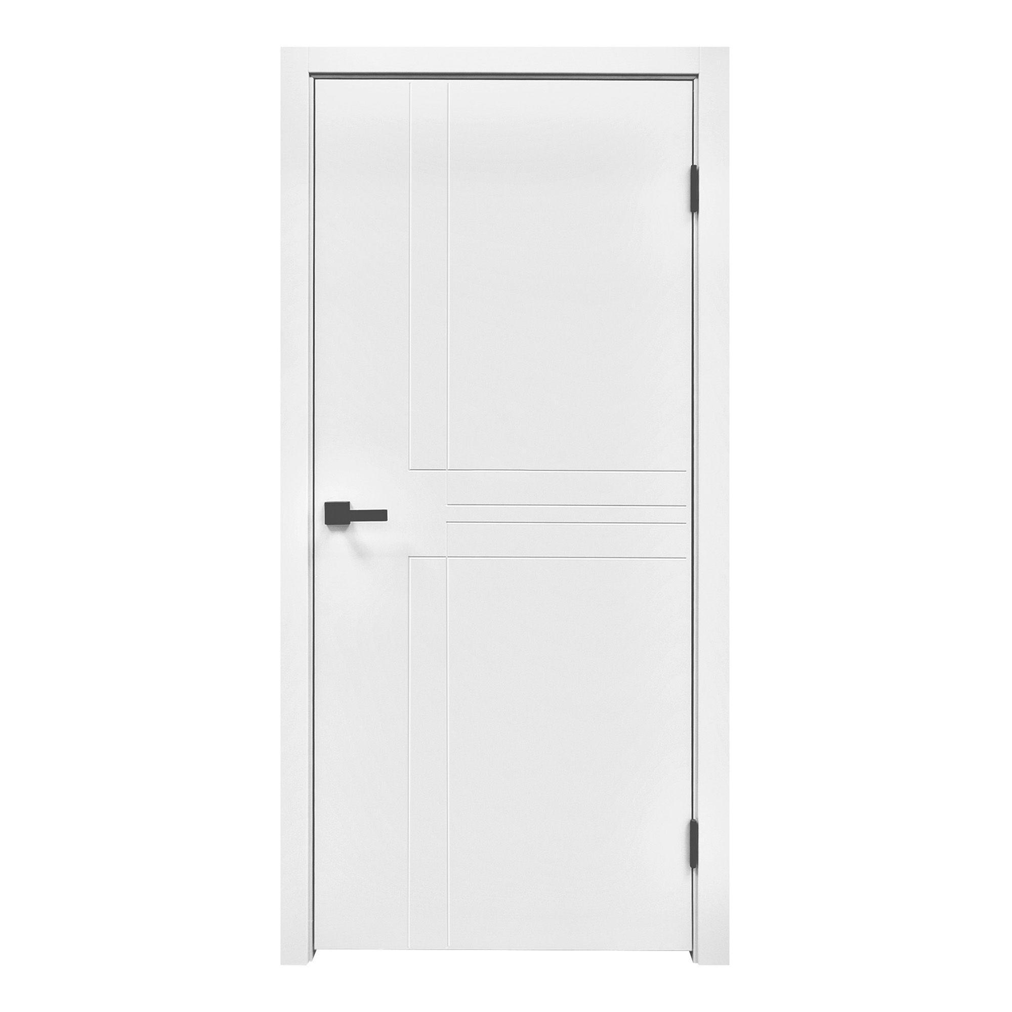 Дверь межкомнатная 800х2000 мм Геометрия-3 ДГ эмаль серая защелка магнитная