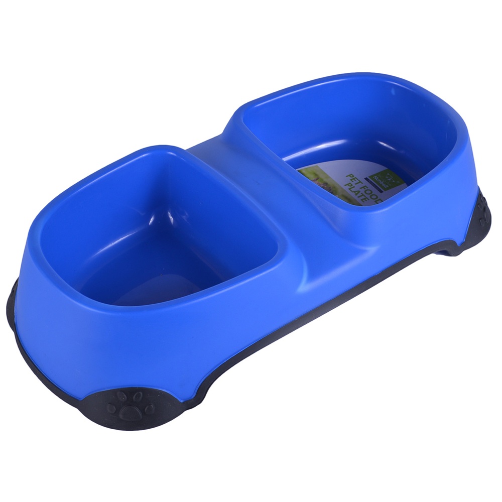 Миска для животных Nunbell двойная 34,3х17,5х6,5 см микс 262194