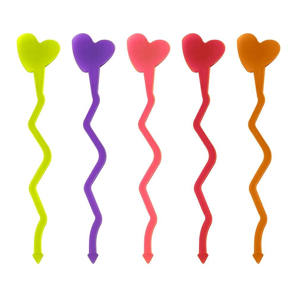 Палочки для размешивания коктейлей Сердечко 17,6 см 6 шт МТ76-105