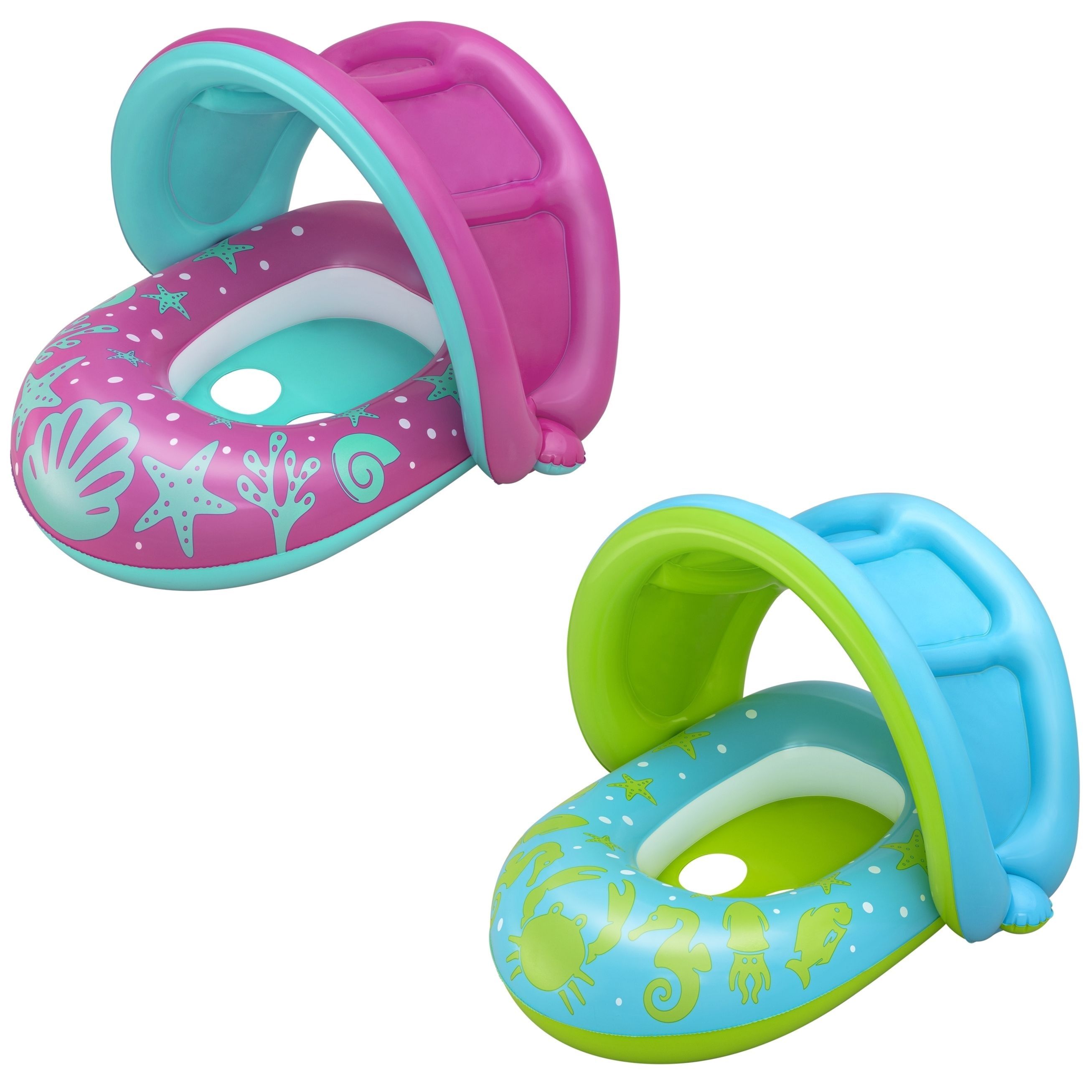 Круг для плавания с сиденьем 80х85 см 1-2 года Bestway Splash Star Shaded Baby 34091