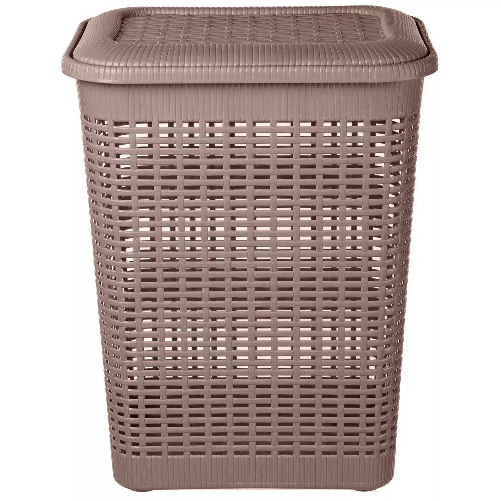 Корзина для белья 50 л 42х31х56 см коричневая