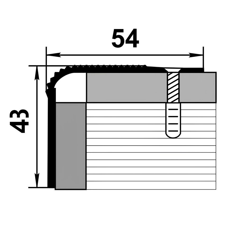 Угол АПУ 002.900-19 5,5х4,3х90 см Венге