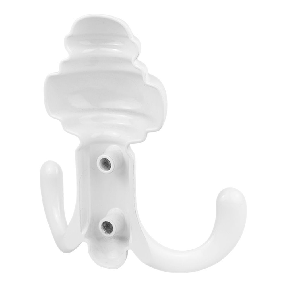 Крючок мебельный двойной №39 белый