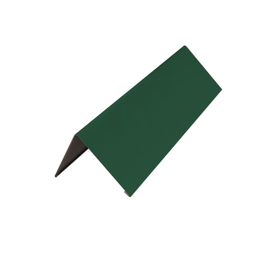 Конек с отбортовкой металл 200х200х2000 мм RAL 6005 зеленый