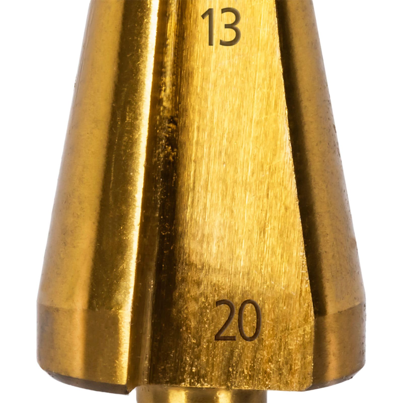 Сверло по металлу конусное 6-20 мм Р6М5-TIN Практика Профи 798-300