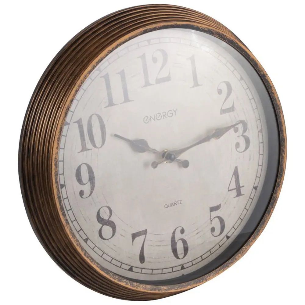 Часы настенные кварцевые Energy ЕС-155 античная бронза круглые d30,5 см