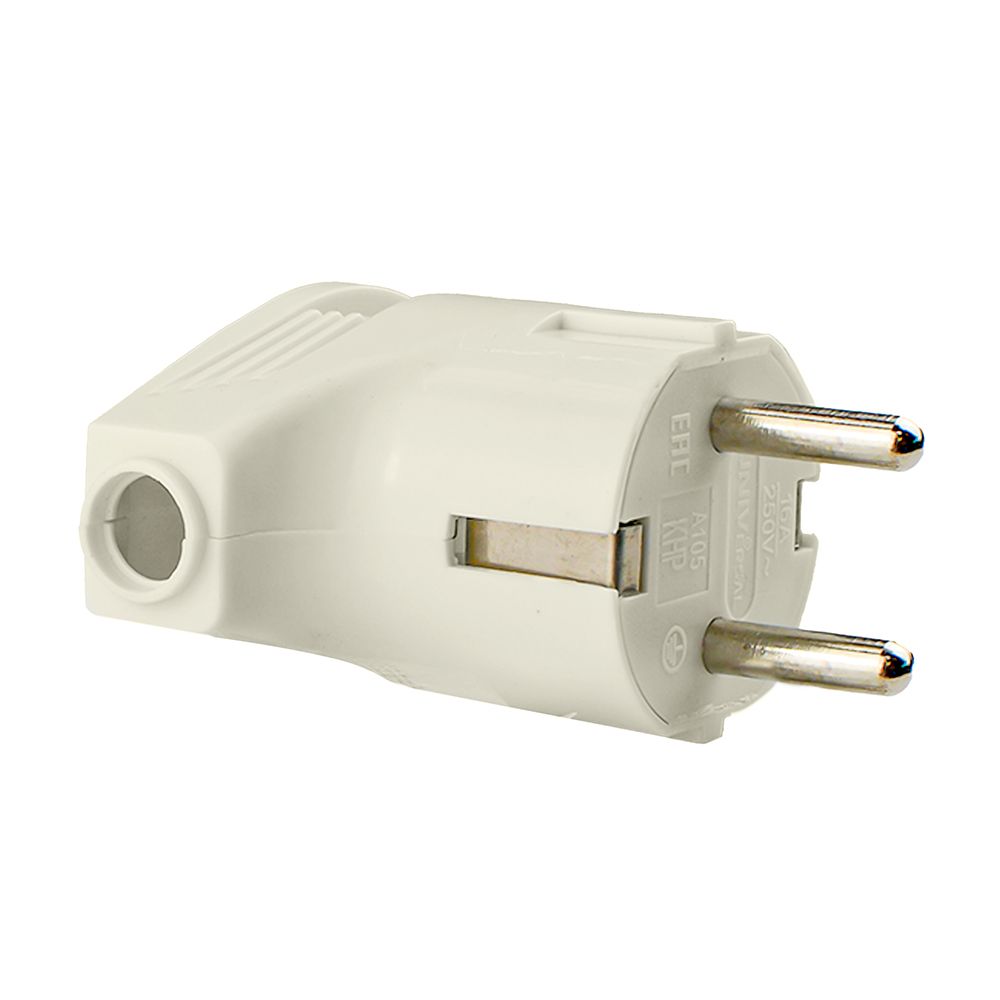 Евровилка угловая с/з 16А 220Вт UNIVersal белая