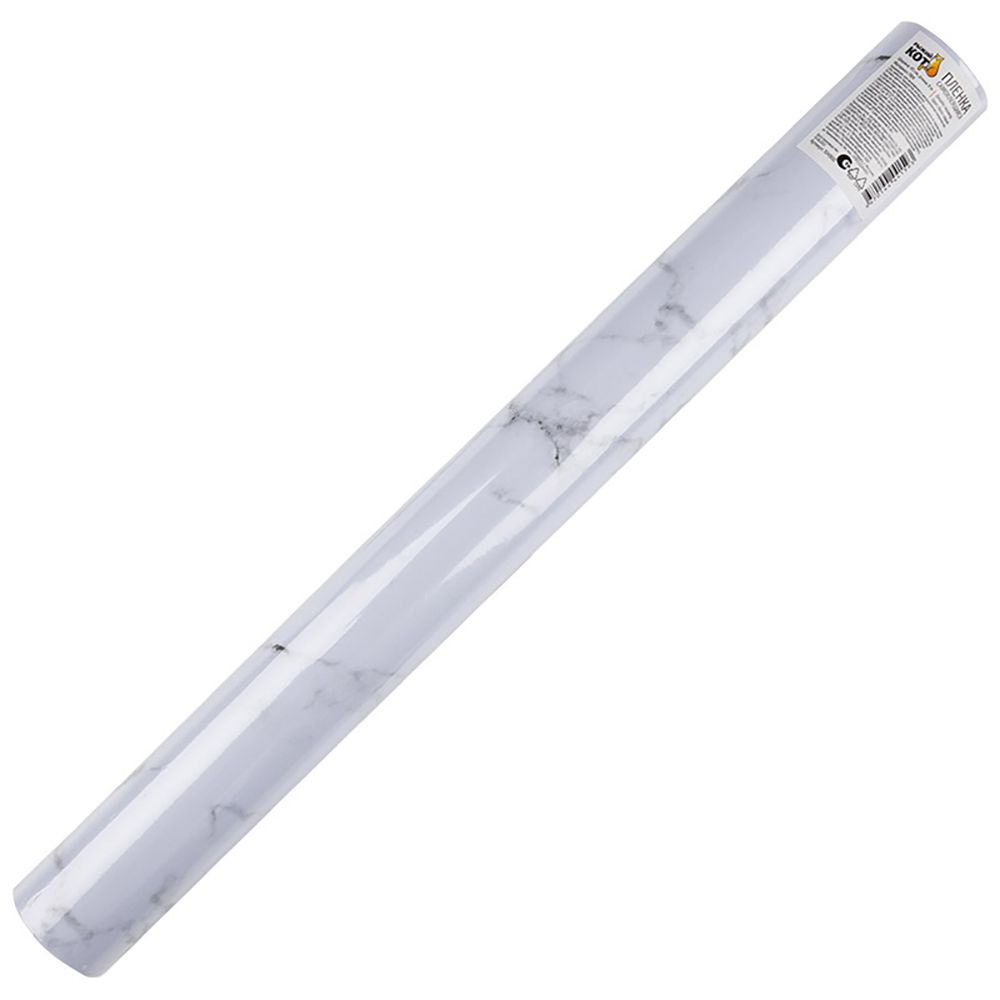 Пленка самоклеящаяся 0,45х8 м мрамор бело-серый