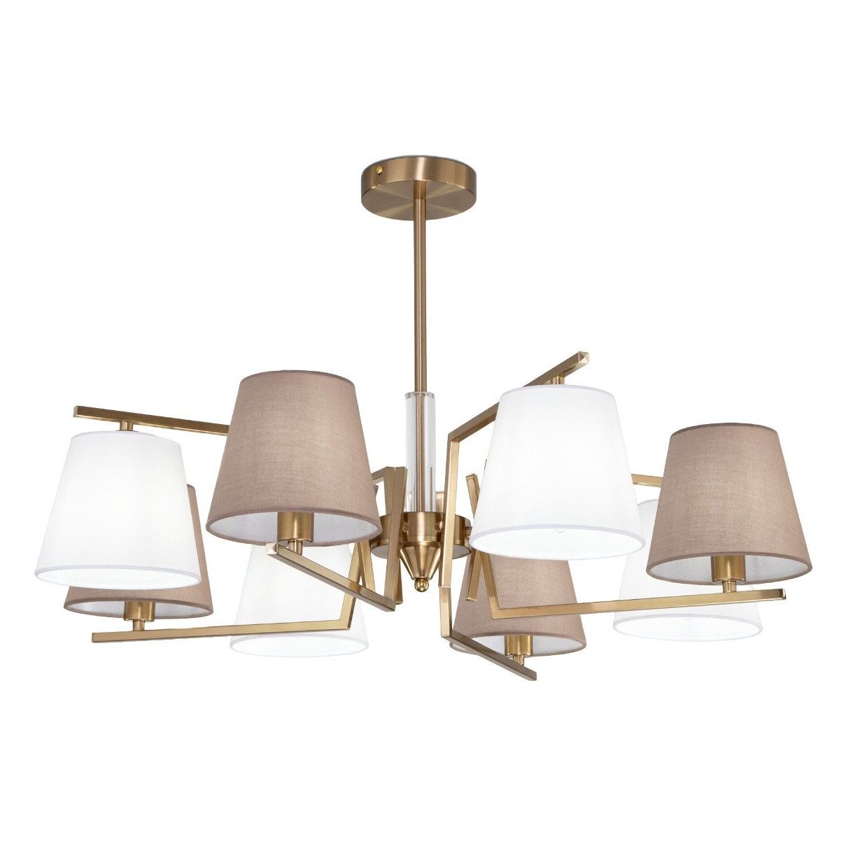 Люстра потолочная Eurosvet 60149/8 8х40Вт E14 d77 см h48 см латунь