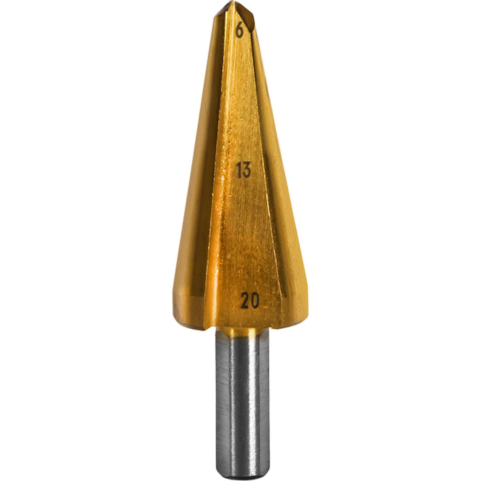 Сверло по металлу конусное 6-20 мм Р6М5-TIN Практика Профи 798-300