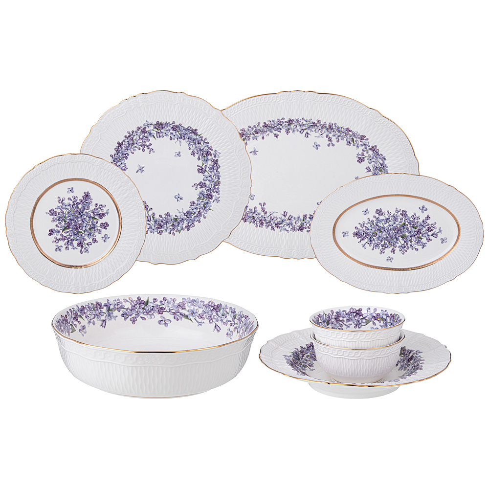 Cервиз cтоловый Lefard Lilac на 6 персон 23 предмета фарфор