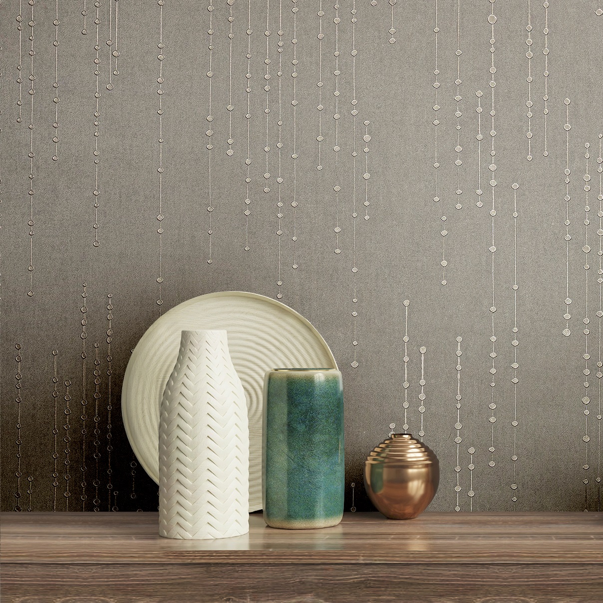 Обои Ateliero Collier 585293 серые геометрия 1,06х10 м