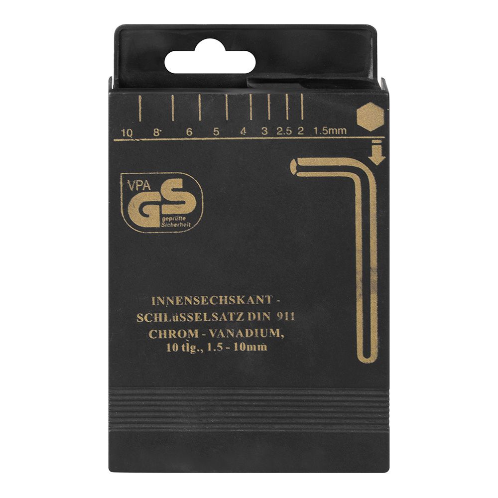 Набор ключей шестигранных 1,5-10 мм 9 шт Fit 64185