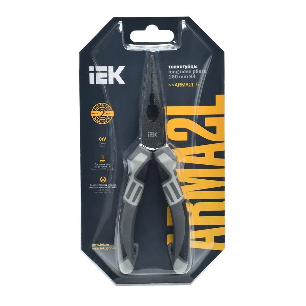Тонкогубцы 160 мм K4 ARMA2L 5 IEK A2L5-LN10-K4-160