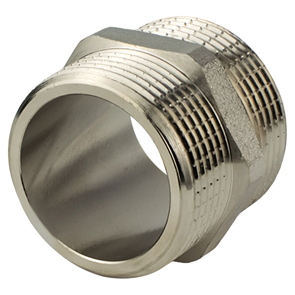 Ниппель латунь никель 1 1/4" НР