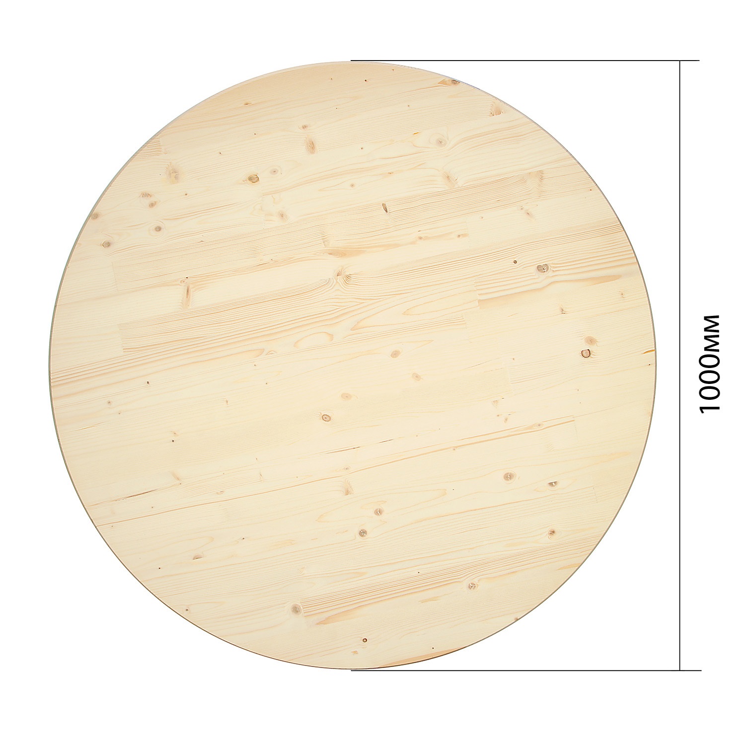Столешница 28 мм d1000 мм круглая деревянная