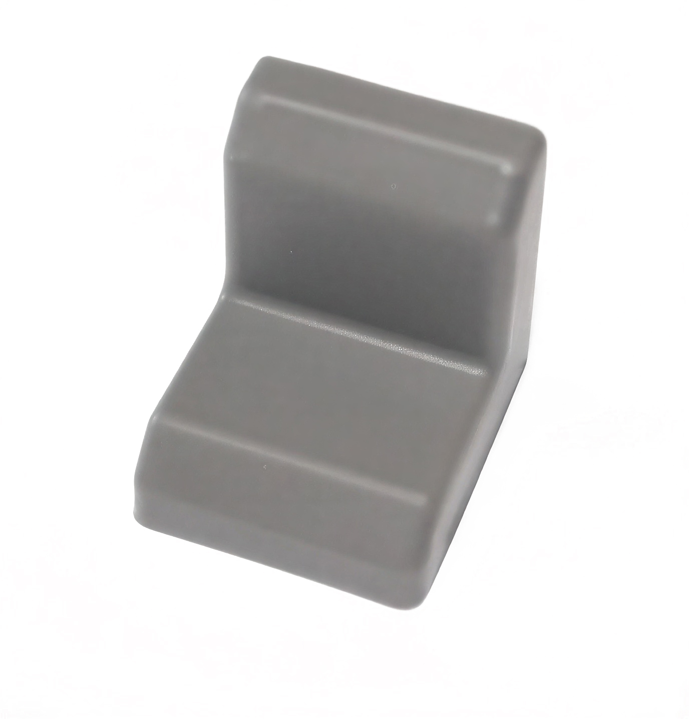 Уголок крепежный 21х21 мм с пластиковой крышкой серый