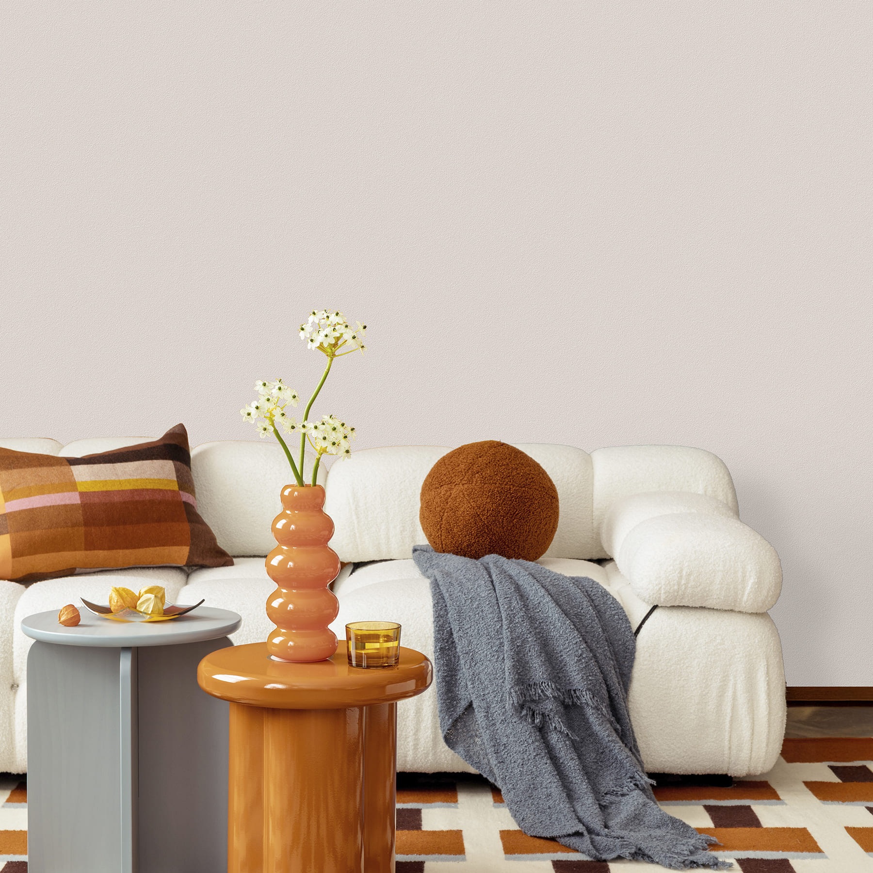 Обои Victoria Stenova Ideal Extra 585397 бежевые однотонные 1,06х10 м