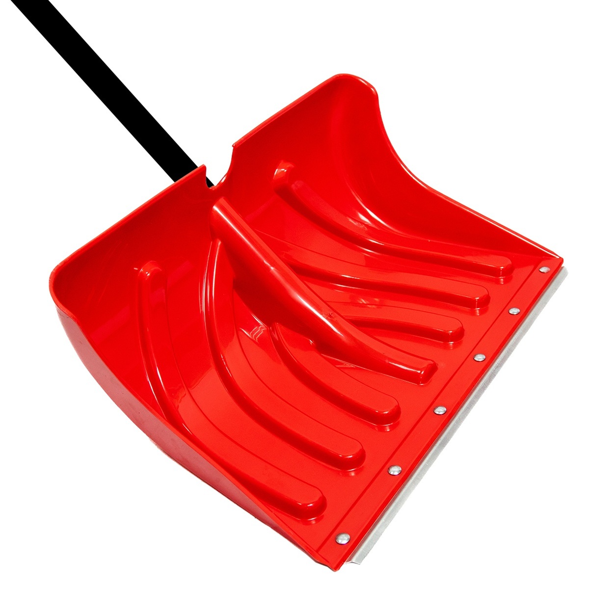 Лопата снеговая полипропиленовая 500х350 мм стальной черенок Carbolux ПП-6 красная