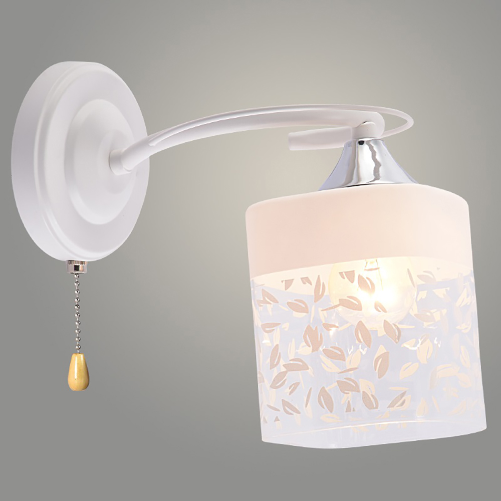 Бра XA1520B/1W WH+CR белый/хром 1х60Вт E27 h210, HN24