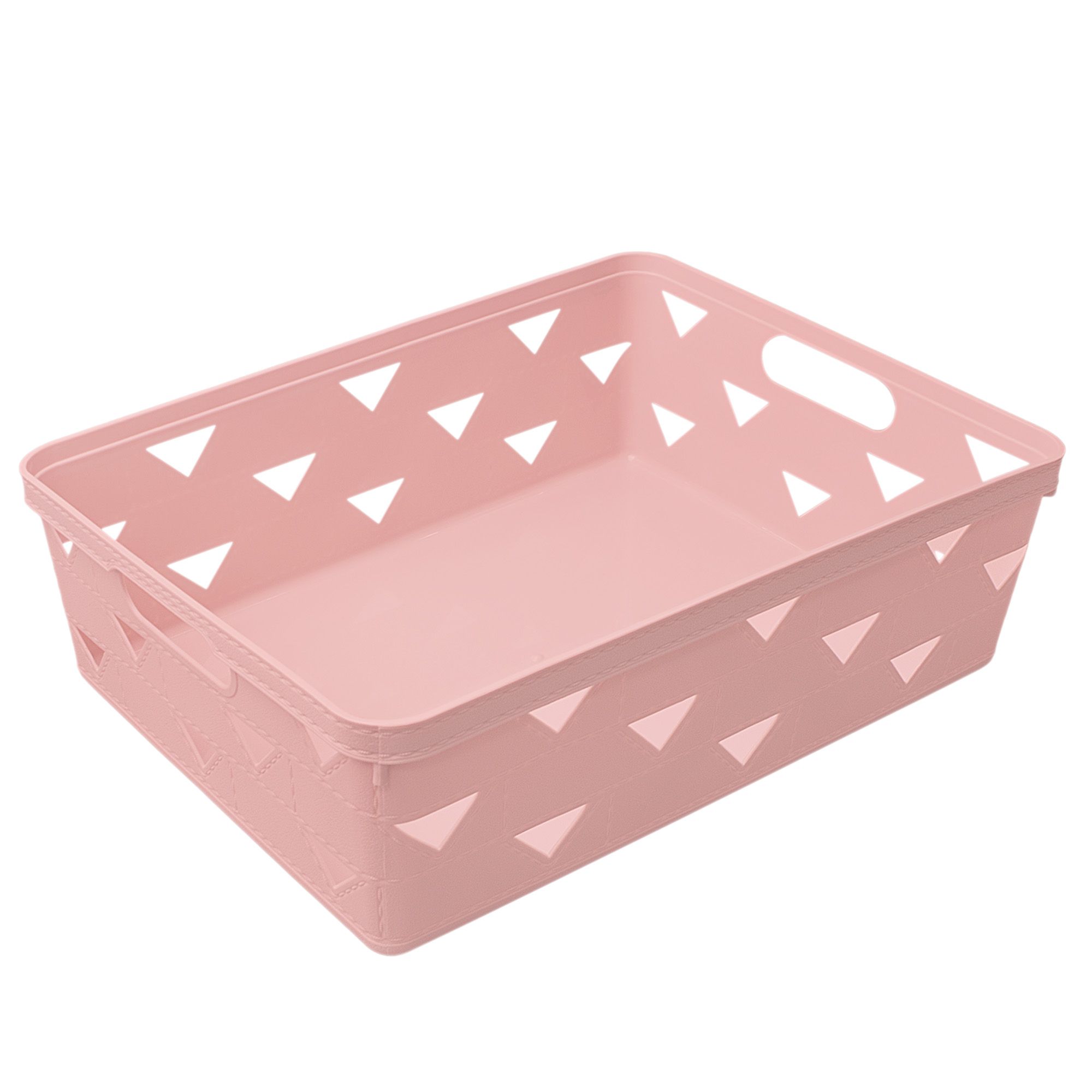 Корзина для хранения Лерберг 33х25,6х11 см пудровая роза