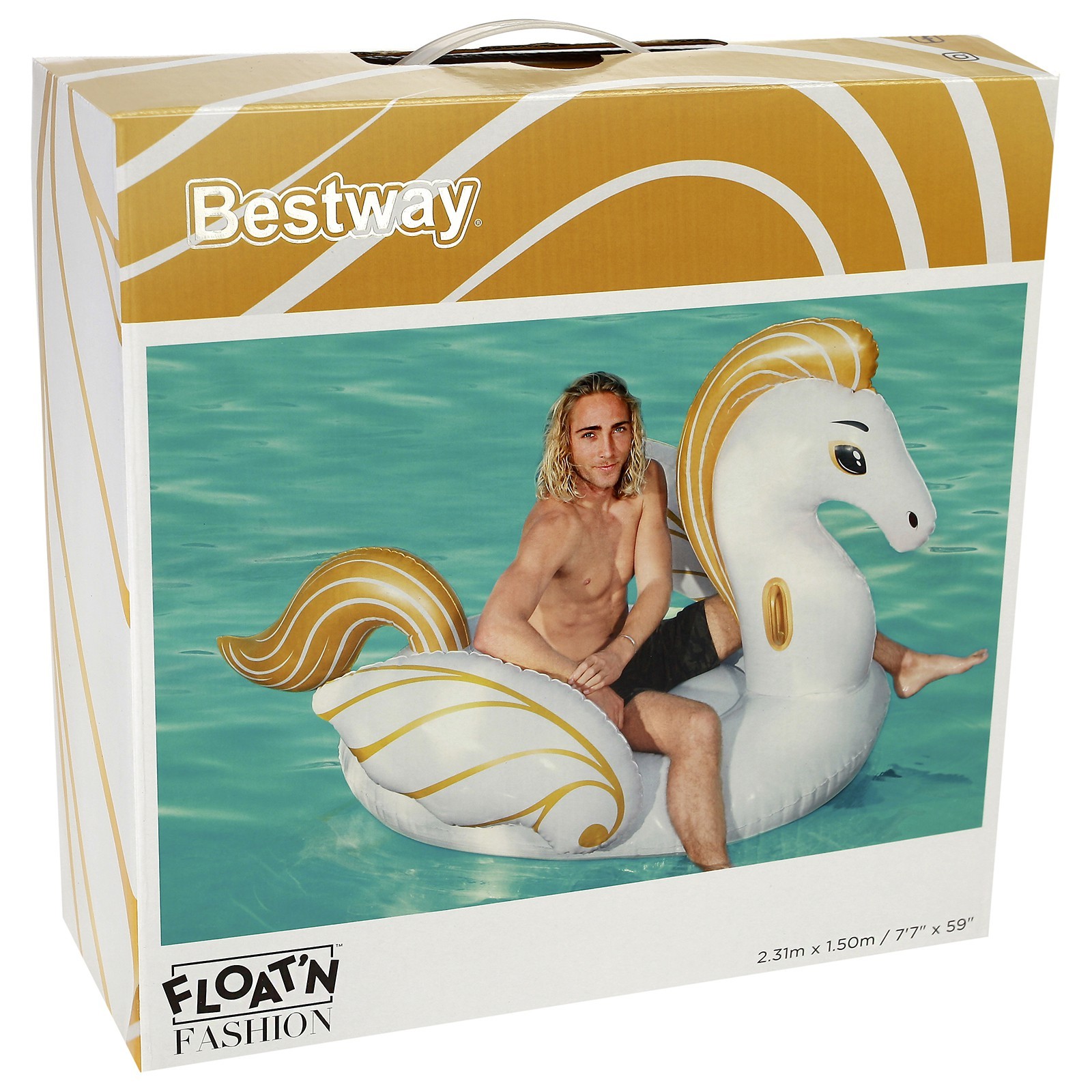 Игрушка надувная для плавания 231х150 см до 90 кг Bestway Пегас 41118