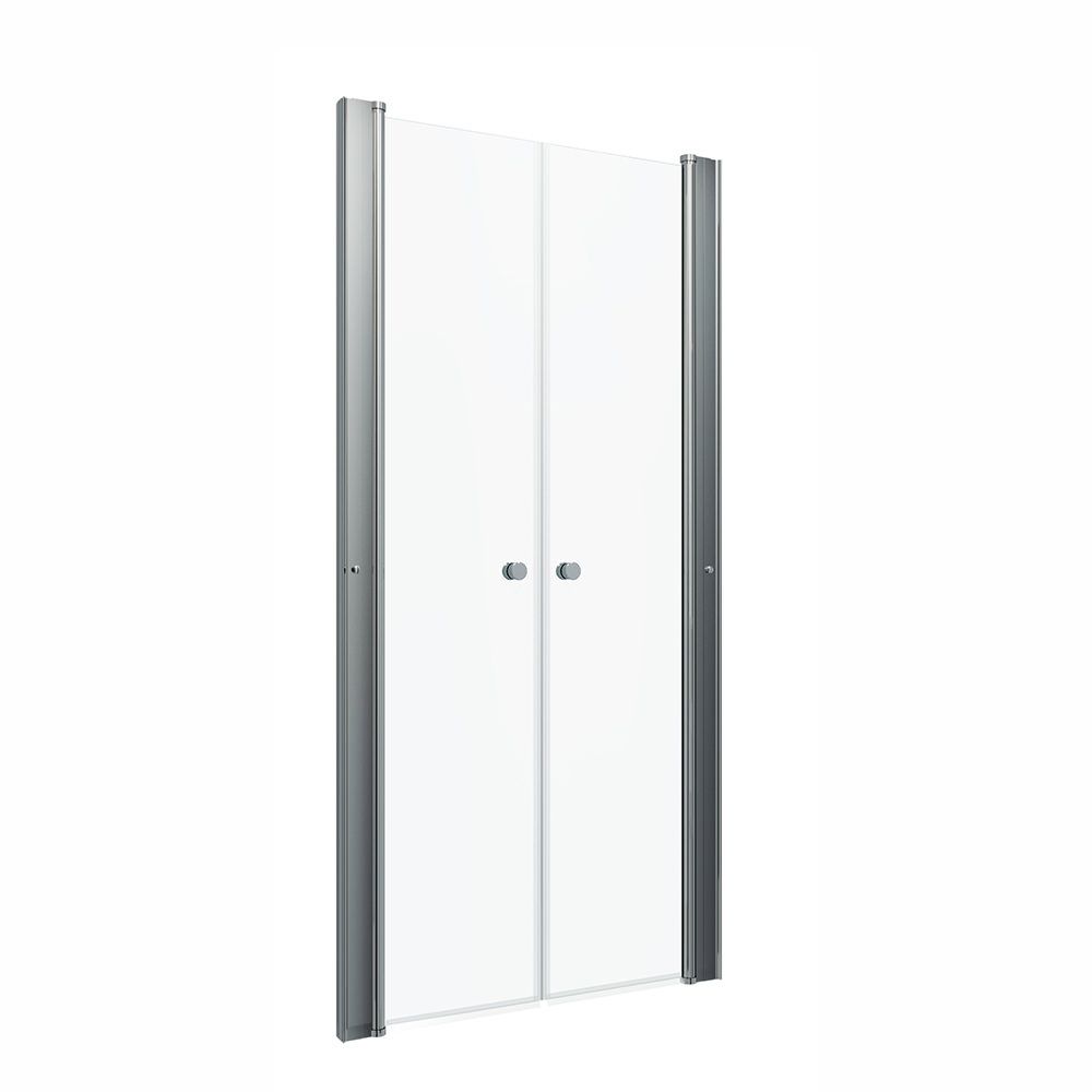 Дверь душевая &quot;Дабл&quot; 100*185&quot;, хром, прозр.