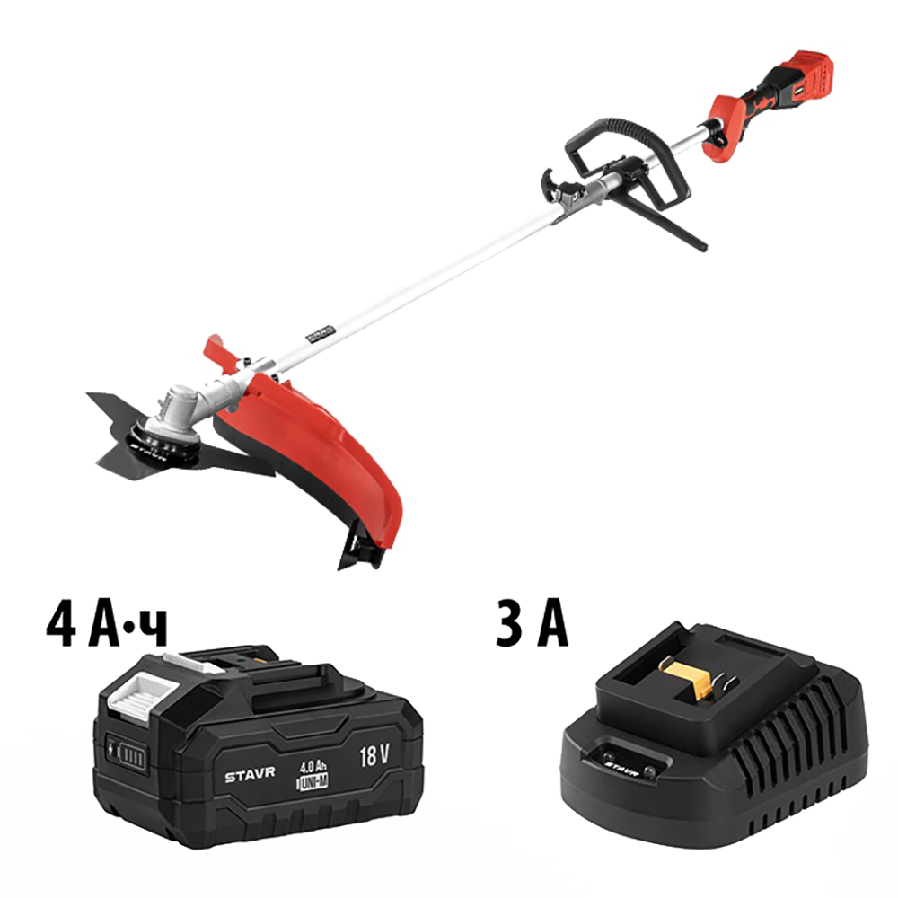 Триммер аккумуляторный Stavr STG 18BL-42S 18В 42 см 4Ач