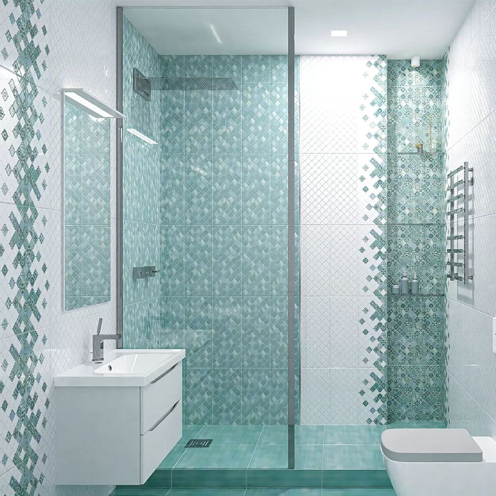 Декор Azori Calypso 1 20,1х50,5 см бирюзовый