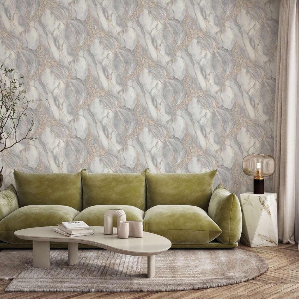 Обои 7222-11 Euro Decor 1,06х10 м Mineral серый