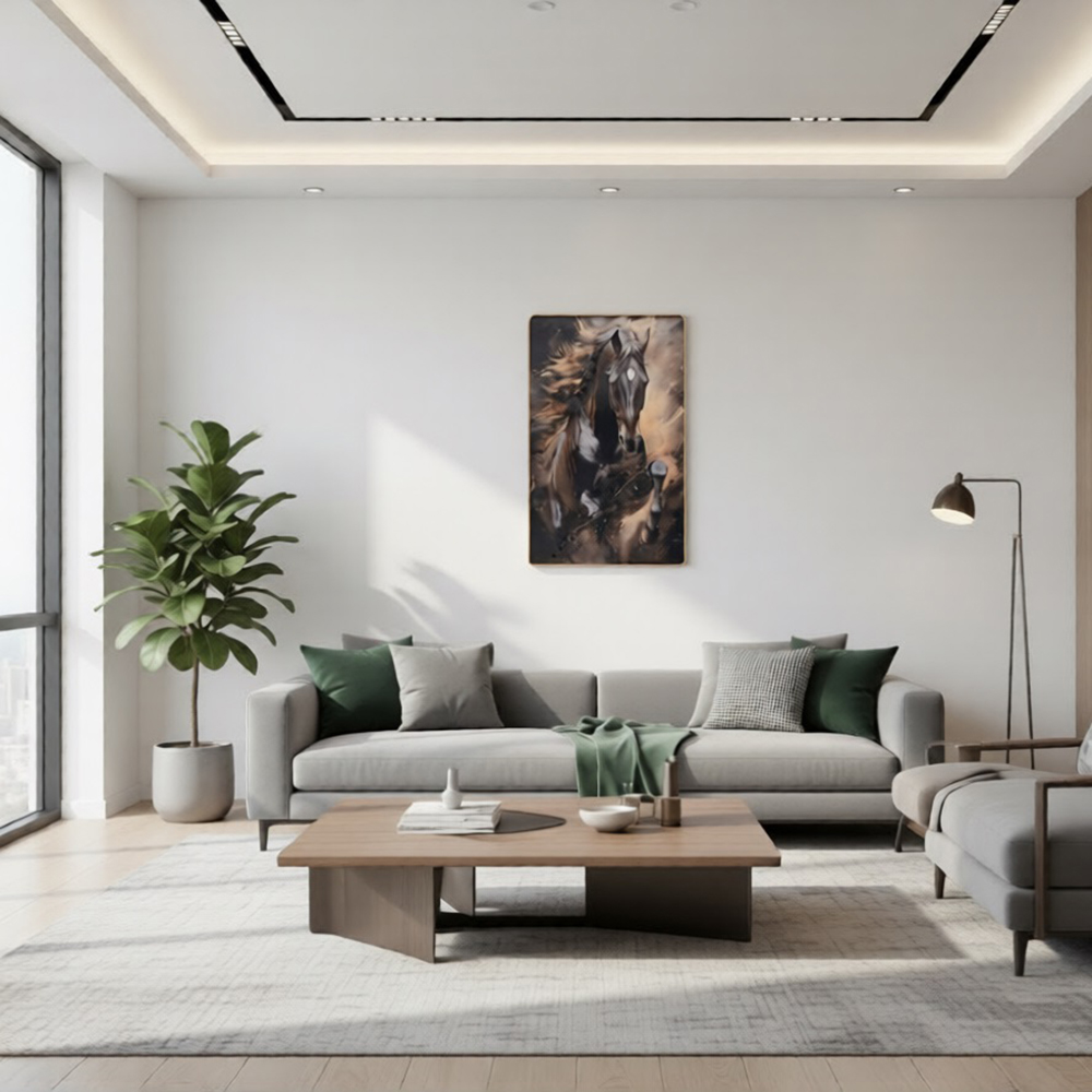 Картина интерьерная со смолой Шоколадная лошадь 30х40 см 2025-0238