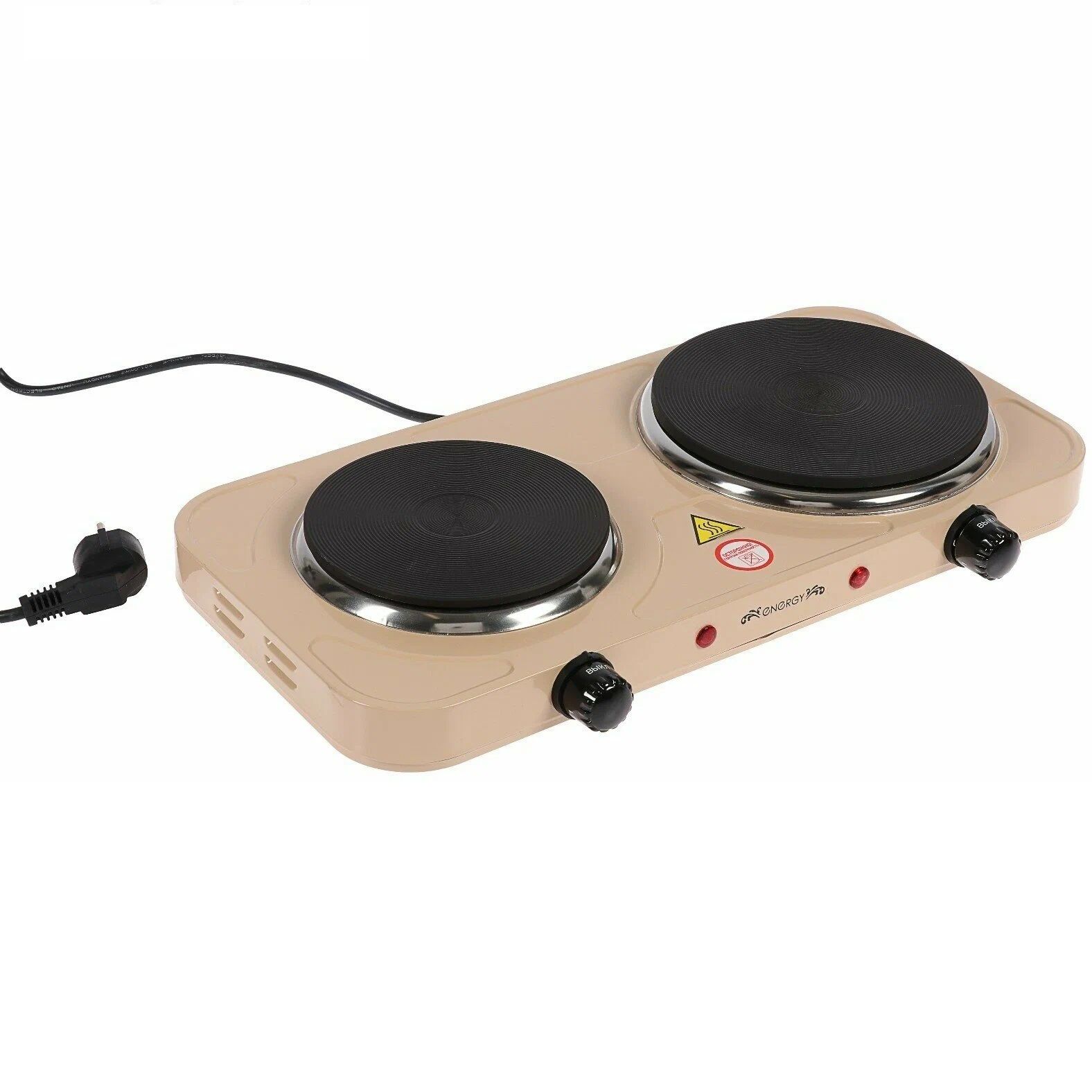 Плитка электрическая Energy EN-903E 2 конфорки диск 1,5кВт+1кВт бежевая